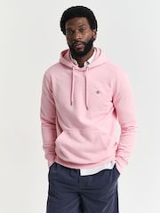 GANT Pink Regular Shield Logo 100% Cotton Hoodie - Image 1 of 3