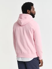 GANT Pink Regular Shield Logo 100% Cotton Hoodie - Image 2 of 3