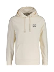 Cream - GANT Script 100% Cotton Graphic Hoodie - Image 1 of 2