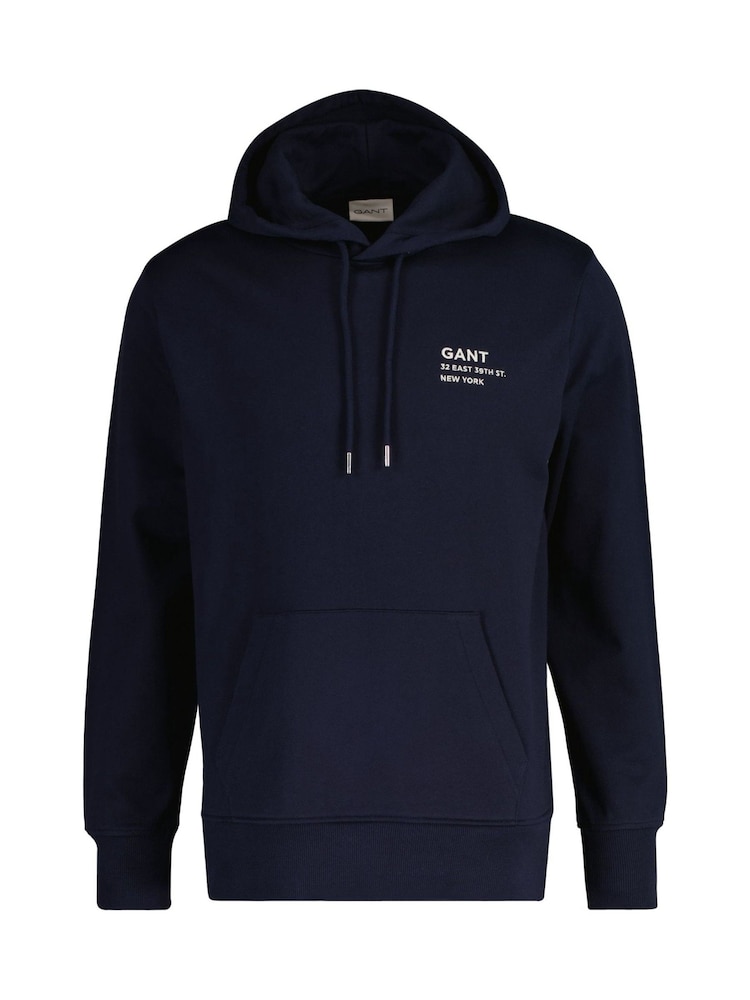 Azul marino - GANT Script 100% Cotton Graphic Hoodie - Imagen 1 de 2