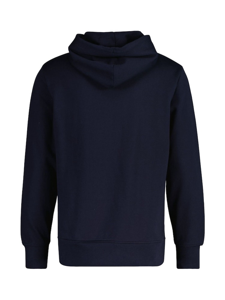Azul marino - GANT Script 100% Cotton Graphic Hoodie - Imagen 2 de 2