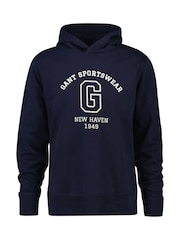 Azul marino - GANT 100% Cotton Graphic Hoodie - Imagen 4 de 5