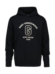 Negro - GANT 100% Cotton Graphic Hoodie - Imagen 1 de 2