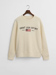 GANT Graphic Crew Neck 100% Cotton Sweater - Image 4 of 4