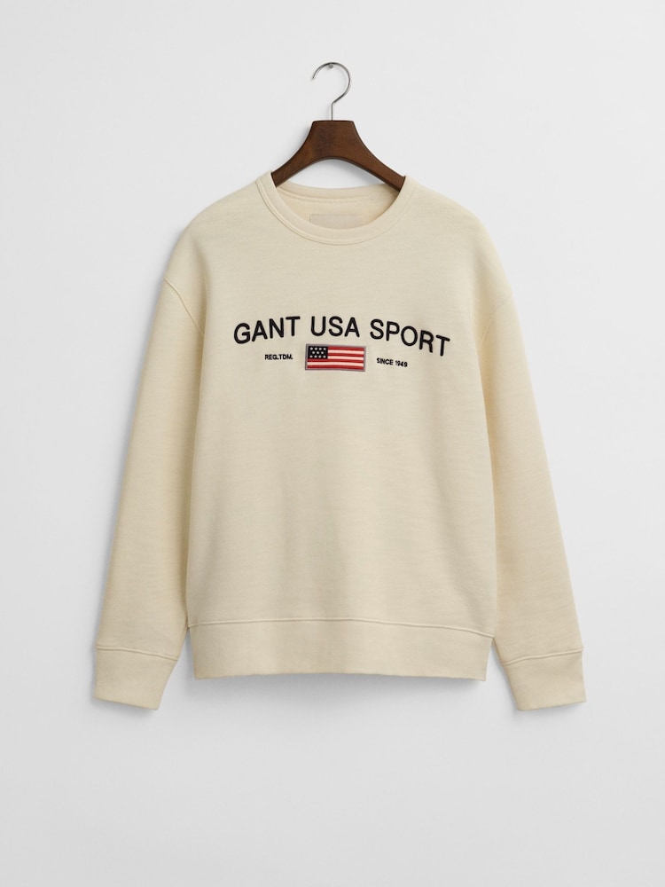 GANT Graphic Crew Neck 100% Cotton Sweater - Image 4 of 4
