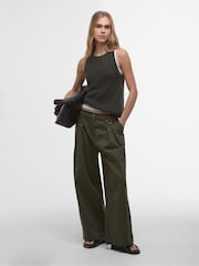Barbour® International Dakota Wide Leg 100% Cotton Trousers - Image 1 of 5