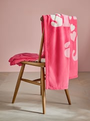 Pink Let's Snuggle Again Slogan Fleece Throw - Image 2 of 5
