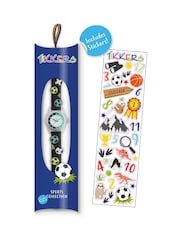 Tikkers Blue Time Teacher 3D Navy Football Silicone Strap Watch - Image 4 of 4