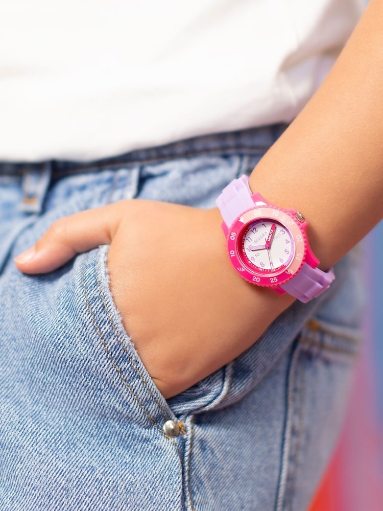 Tikkers Kids Purple Silicone Time Teacher Watch - Image 2 of 4