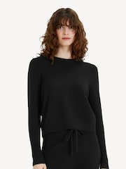 Chinti & Parker Pure Cashmere Crop Black Jumper - Image 1 of 6