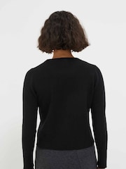 Chinti & Parker Pure Cashmere Crop Black Jumper - Image 5 of 6