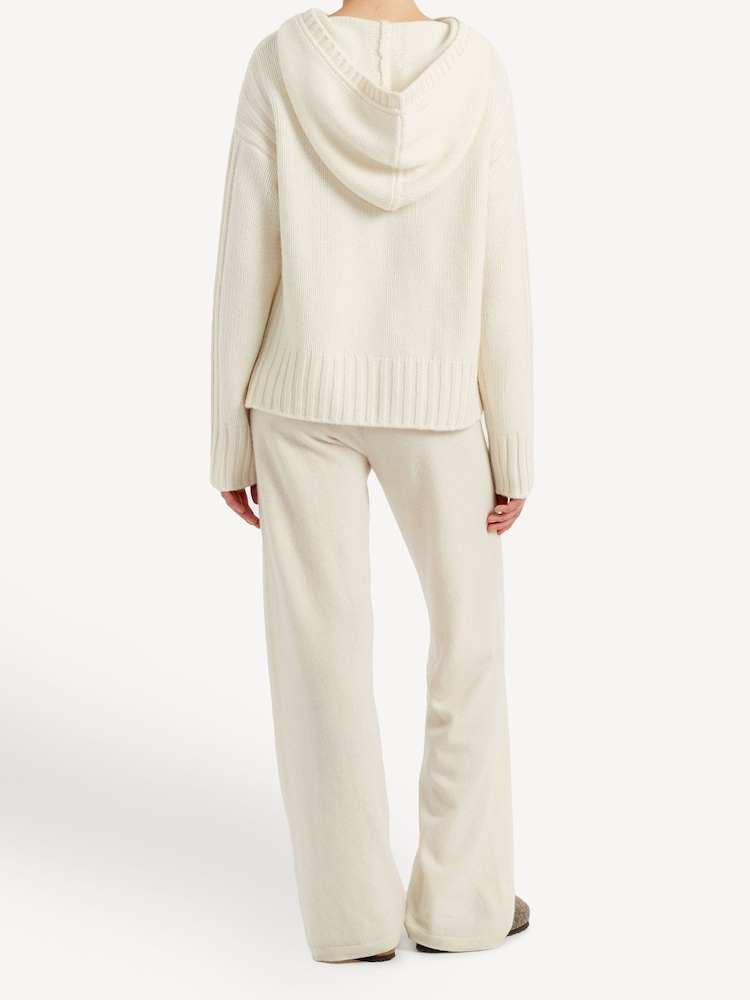 Chinti & Parker Cream Pure Cashmere Winter Hoodie - Image 2 of 3