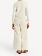 Chinti & Parker Cream Pure Cashmere Crop Jumper - Image 3 of 5