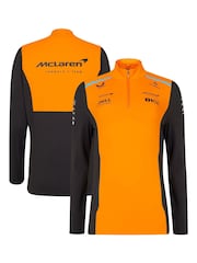 Fanatics Womens Orange F1 McLaren 2024 Quarter Zip Midlayer Top - Image 1 of 3