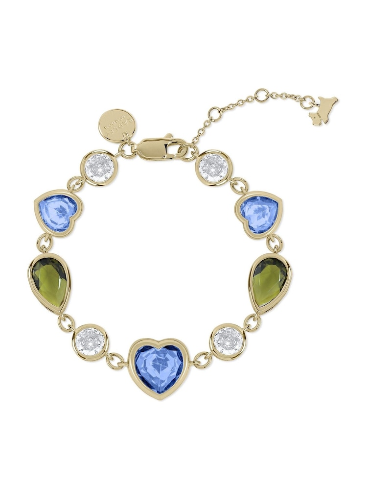 Radley 18ct Gold Plated Coloured Heart Stone Bracelet - Image 1 of 4