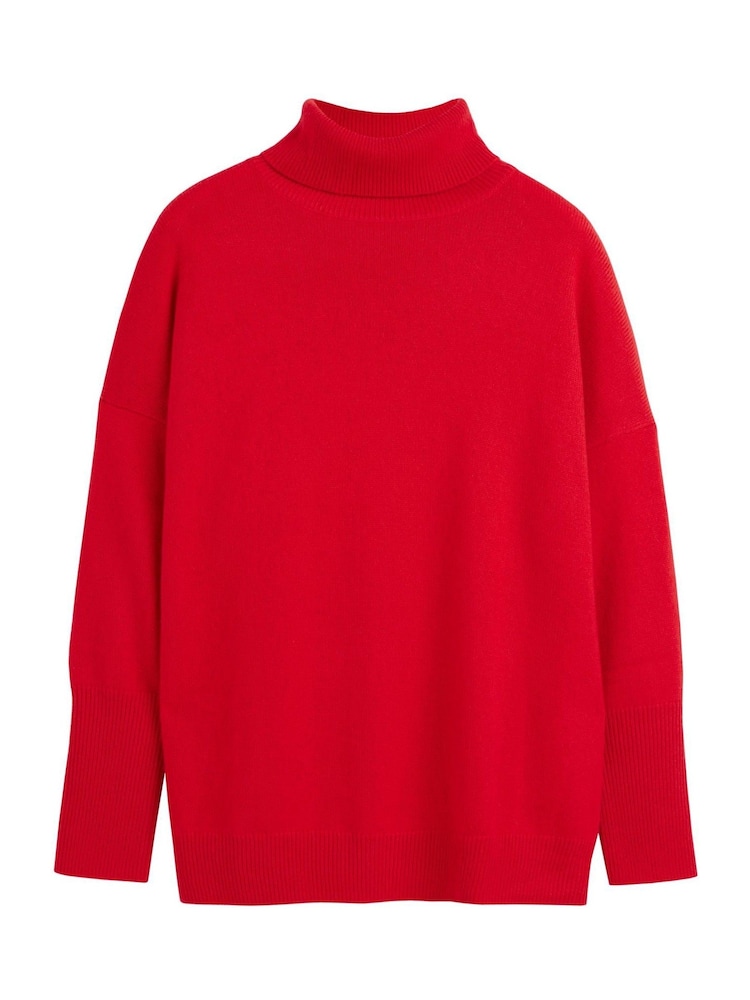 Chinti & Parker Red Pure Cashmere Relaxed Polo Jumper - Image 3 of 3