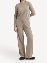 Chinti & Parker Pure Cashmere Wide Leg Nude Joggers - Image 1 of 3