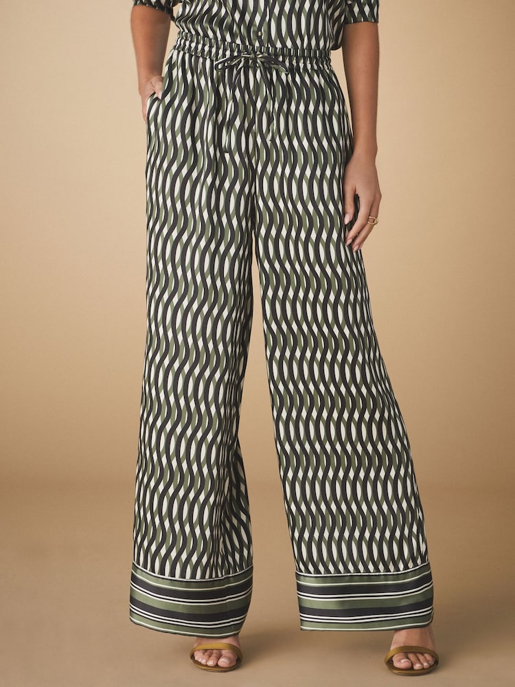 Géo Impression - Pantalon large en satin - Image 3 of 8