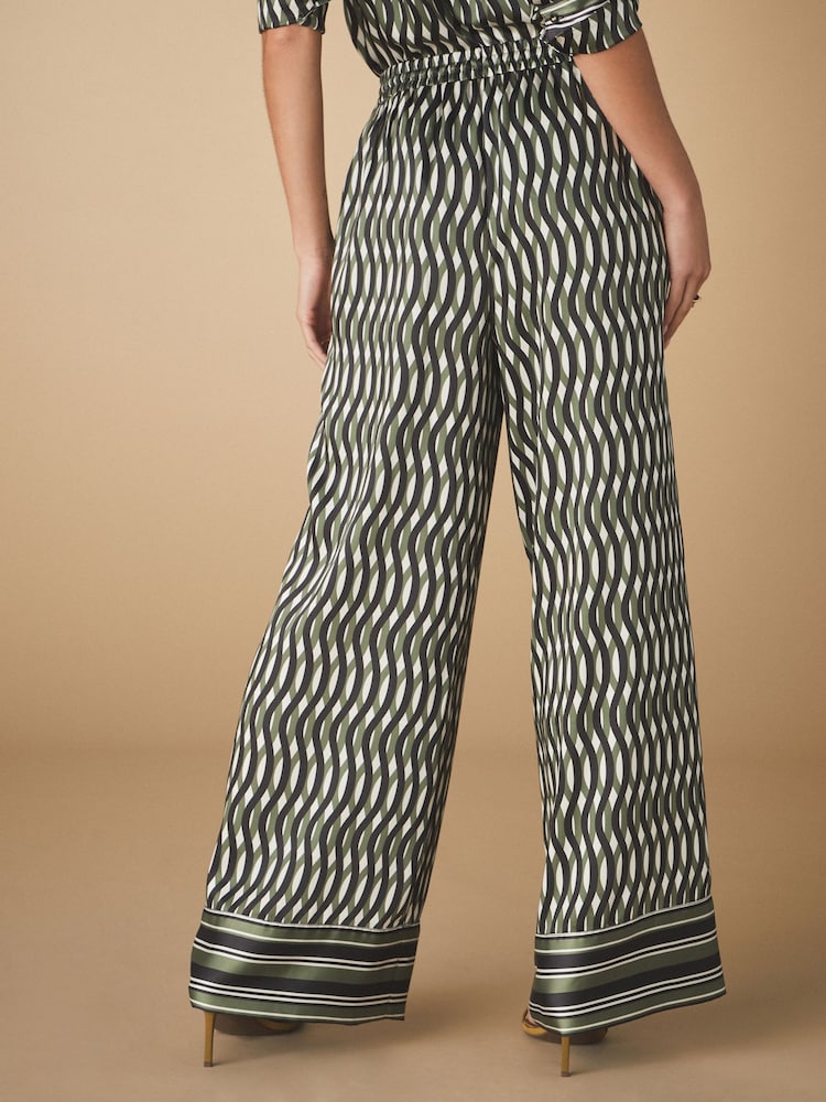 Géo Impression - Pantalon large en satin - Image 4 of 8