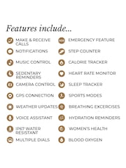 Radley Blue Series 32 Silicone Strap Smart Watch - Image 5 of 6
