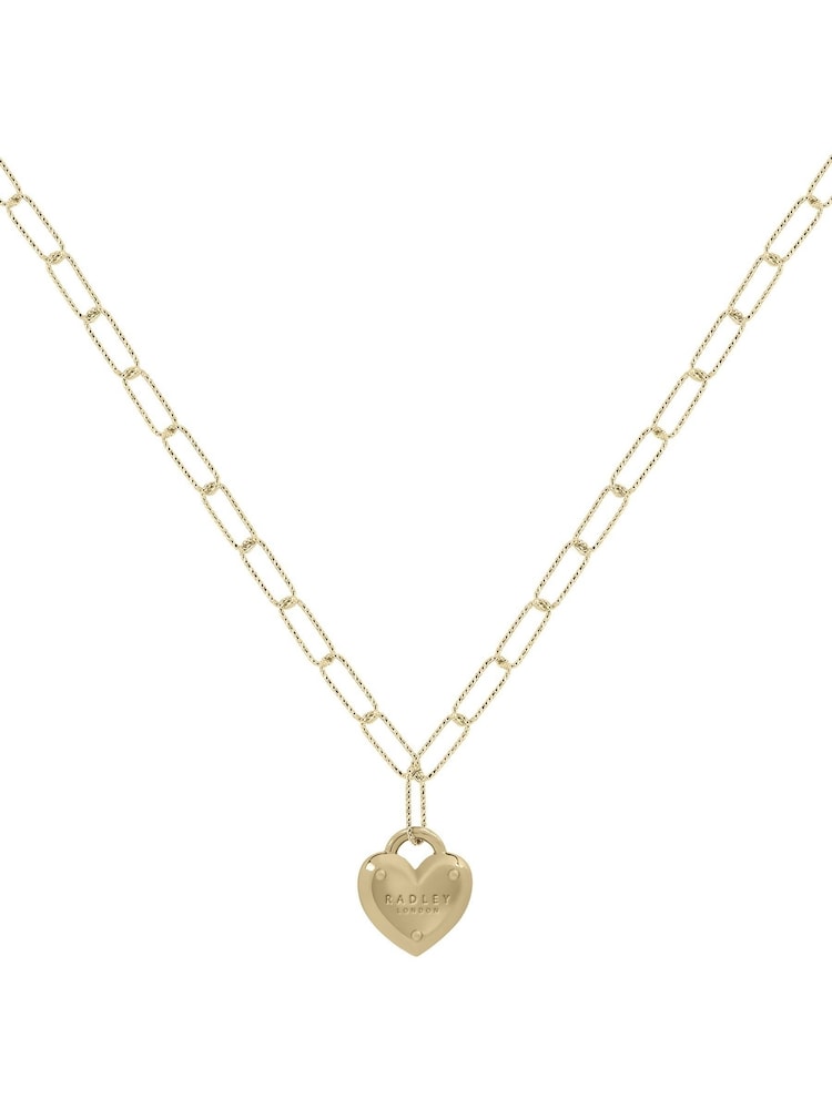 Radley 18ct Gold Plated Heart Padlock Necklace - Image 2 of 5