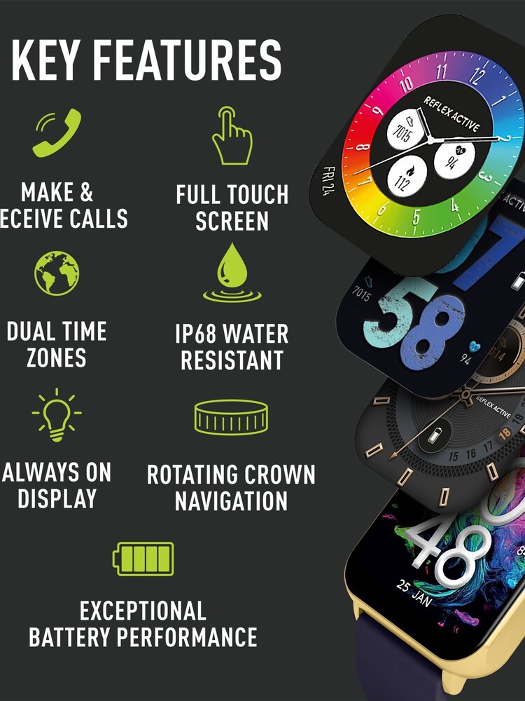 Reflex Active Blue Series 30 Smart Calling Amoled Watch - Image 2 of 6