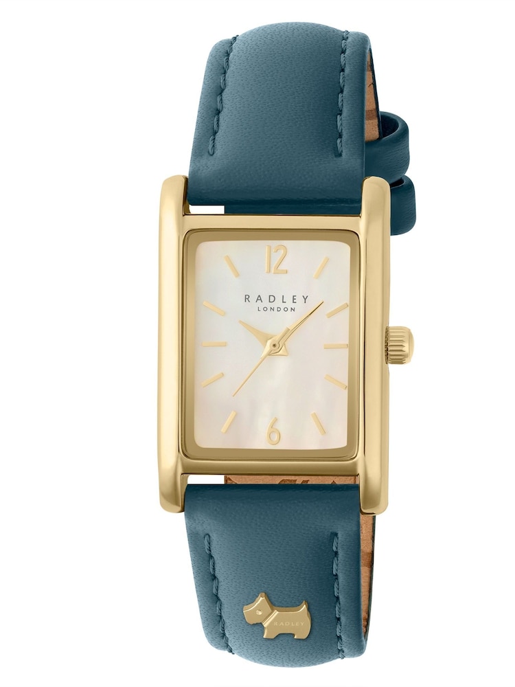 Radley Gold Plated Blue Leather Strap Watch - Image 1 of 4