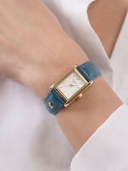 Radley Gold Plated Blue Leather Strap Watch - Image 2 of 4
