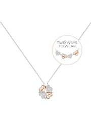 Radley London Sterling Silver 18ct Rose Gold Plated Magnetic Closing Hearts Necklace - Image 1 of 7