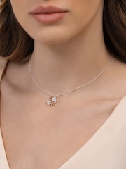 Radley London Sterling Silver 18ct Rose Gold Plated Magnetic Closing Hearts Necklace - Image 2 of 7