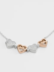 Radley London Sterling Silver 18ct Rose Gold Plated Magnetic Closing Hearts Necklace - Image 6 of 7