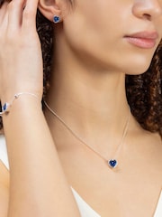 Radley Ladies Love Sterling Silver Blue Heart Stone Necklace - Image 2 of 5