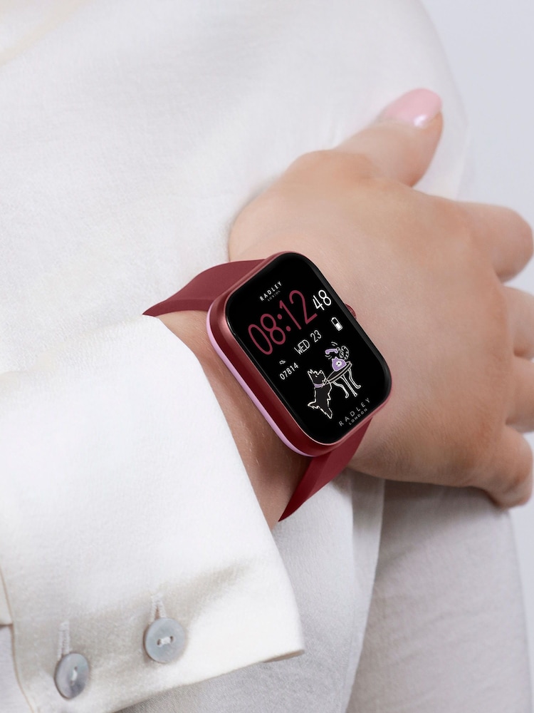 Radley Red Series 32 Berry Silicone Strap Smart Watch - Image 2 of 6