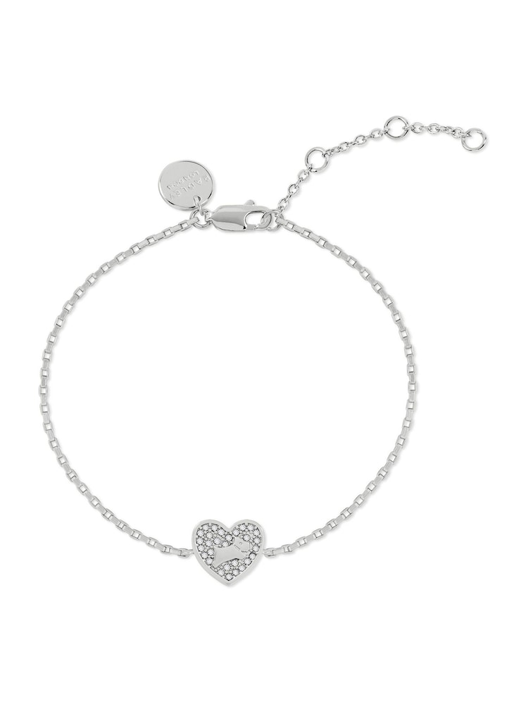 Radley Silver Plated Pavé Stone Heart Bracelet - Image 1 of 4