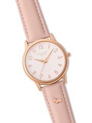 Radley Pink Rose Gold Plated Pink Leather Strap Watch - Image 2 of 4