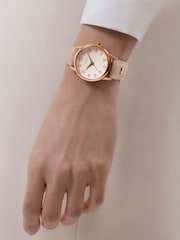 Radley Pink Rose Gold Plated Pink Leather Strap Watch - Image 3 of 4