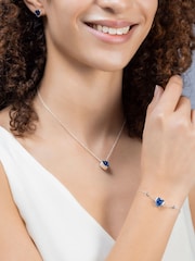 Radley Ladies Sterling Silver Blue Stone Heart Love Bracelet - Image 3 of 4