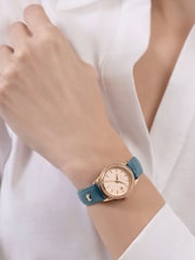 Radley Grey Rose Gold Plated Thundercloud Leather Strap Watch - Image 3 of 4