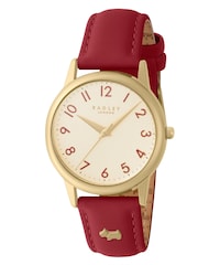 Radley Red Gold Plated Leather Strap Watch - Image 1 of 4