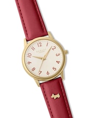 Radley Red Gold Plated Leather Strap Watch - Image 2 of 4