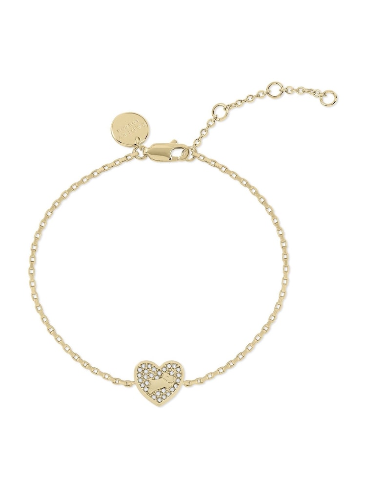 Radley 18ct Gold Plated Pavé Stone Heart Bracelet - Imagen 1 de 4