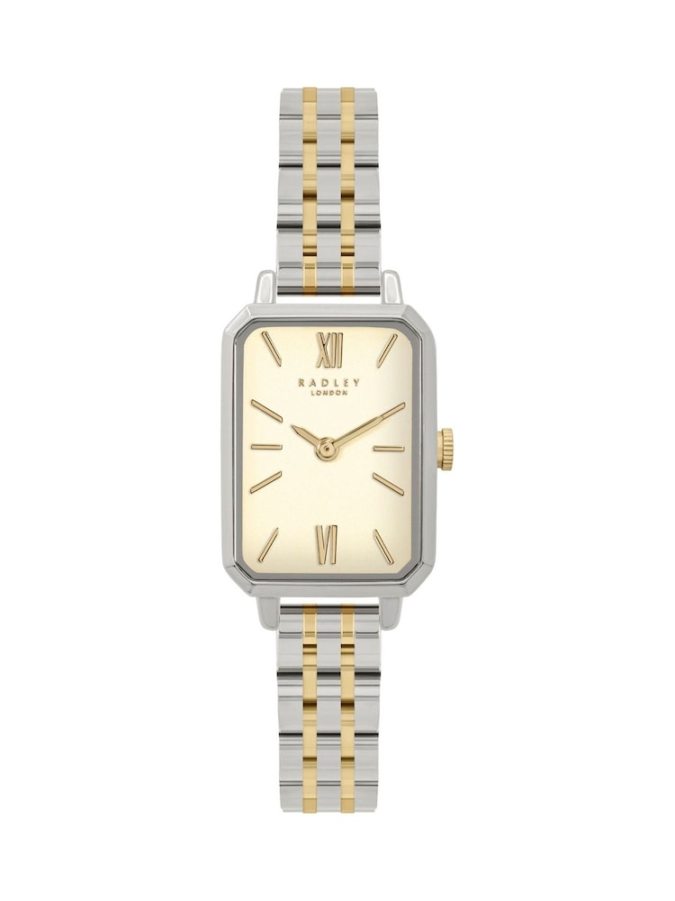 Radley Silver Ladies Two Tone Rectangle Bracelet Watch - Image 1 of 4 Radley Silver Ladies Two Tone Rectangle Bracelet Watch - Image 1 of 4