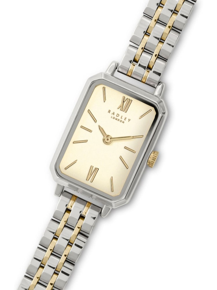 Radley Silver Ladies Two Tone Rectangle Bracelet Watch - Image 2 of 4 Radley Silver Ladies Two Tone Rectangle Bracelet Watch - Image 2 of 4