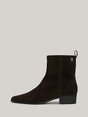 Tommy Hilfiger Low Cowboy Flat Suede Brown Boots - Image 2 of 7