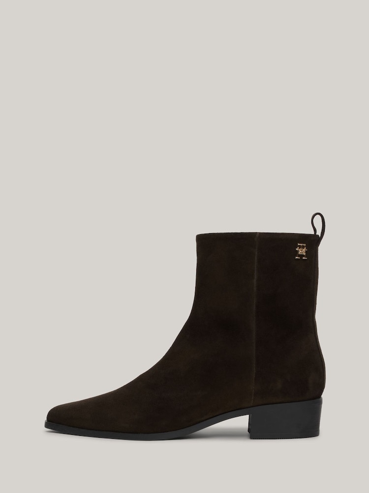 Tommy Hilfiger Low Cowboy Flat Suede Brown Boots - Image 2 of 7