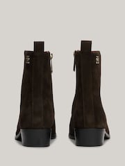 Tommy Hilfiger Low Cowboy Flat Suede Brown Boots - Image 4 of 7