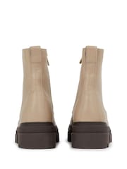 Tommy Hilfiger Bicolour Leather Lace Up Brown Boots - Image 3 of 6