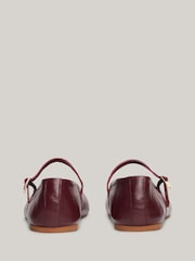 Tommy Hilfiger Red Tommy Hilfiger Maryjane Leather Black Ballerinas - Image 5 of 7