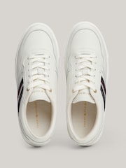 Tommy Hilfiger Cream črtast; progast Platform Trainers - Slika 3 iz 7