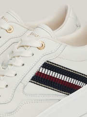 Tommy Hilfiger Cream črtast; progast Platform Trainers - Slika 7 iz 7